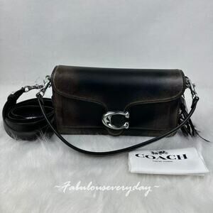 COACH Tabby Shoulder Bag 26 Loved Leather w/ Rexy Charm Leather/Brown CBH35 NWT